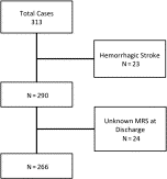 ED volume and functional status after acute ischemic stroke